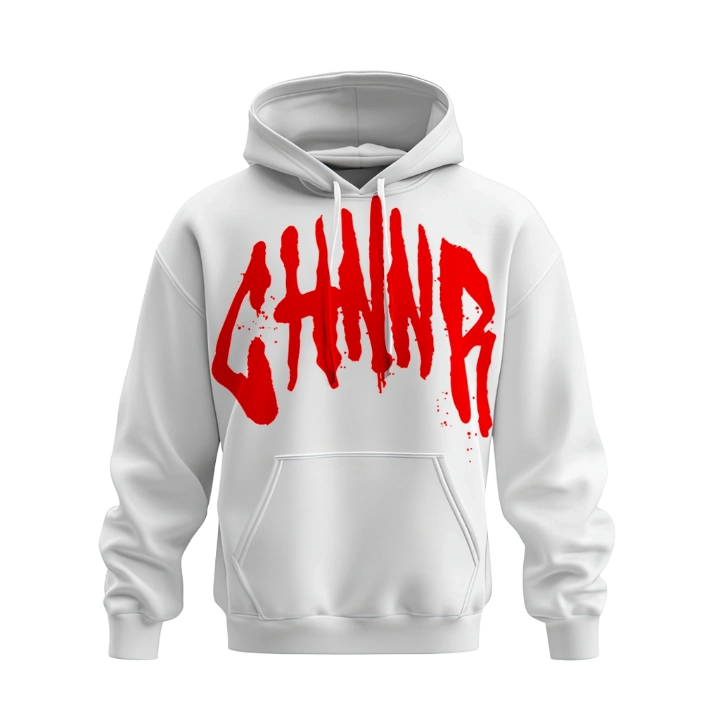 "THE HOODIE" - WHITE/RED
