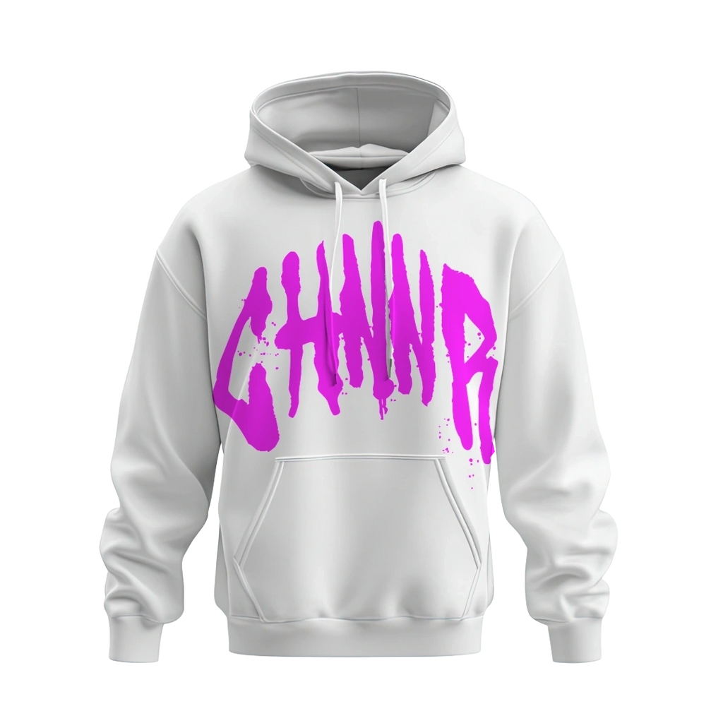 "THE HOODIE" - WHITE/PINK