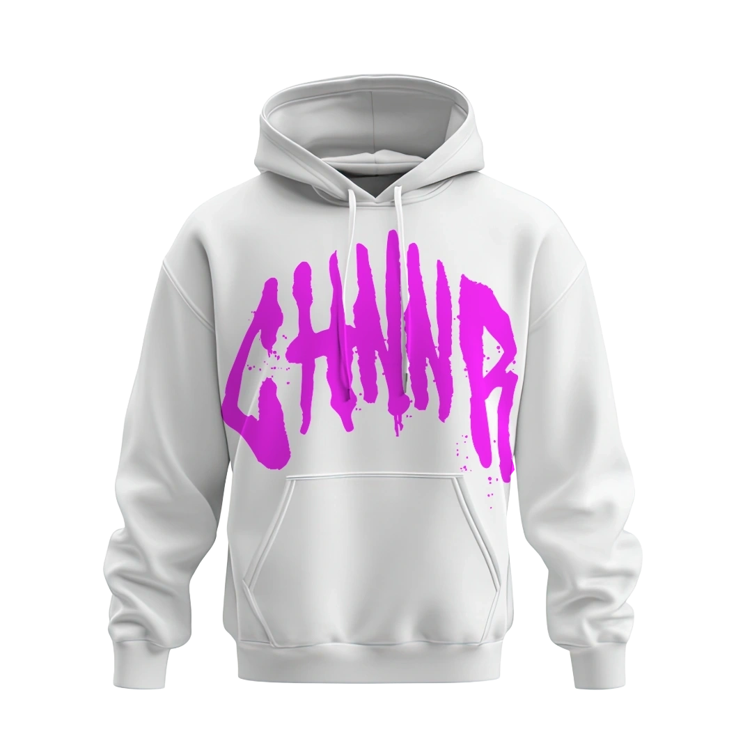 "THE HOODIE" - WHITE/PINK