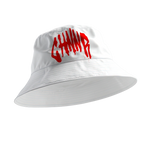 "THE BUCKET HAT" - WHITE/RED