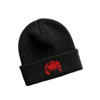 "THE BEANIE" - BLACK/RED