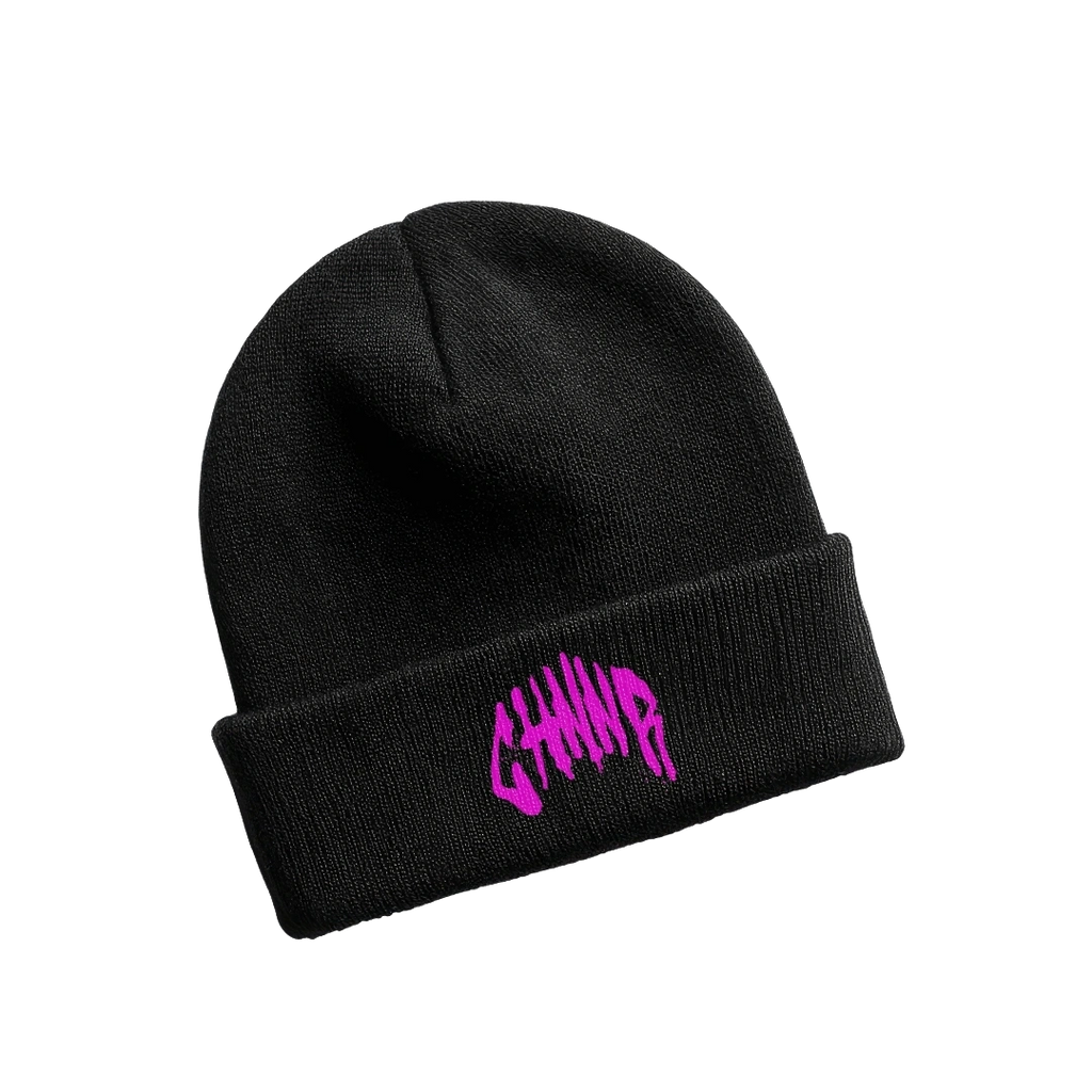 "THE BEANIE" - BLACK/PINK
