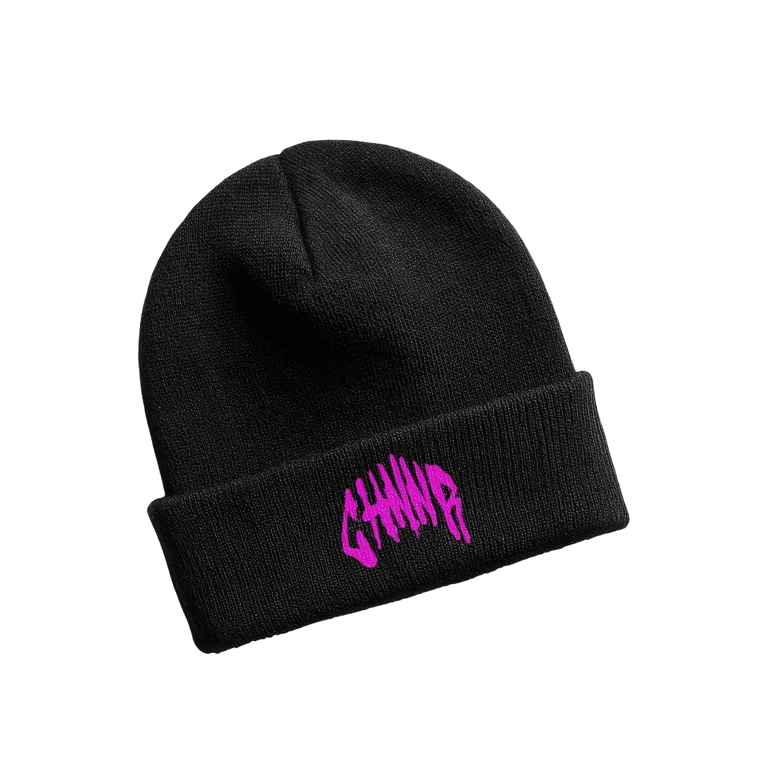 "THE BEANIE" - BLACK/PINK