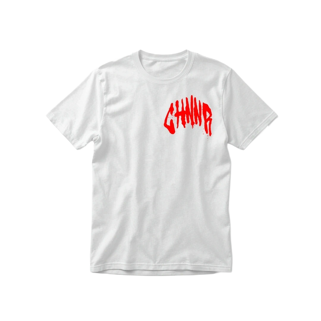 "THE CLASSIC TEE" - WHITE/RED