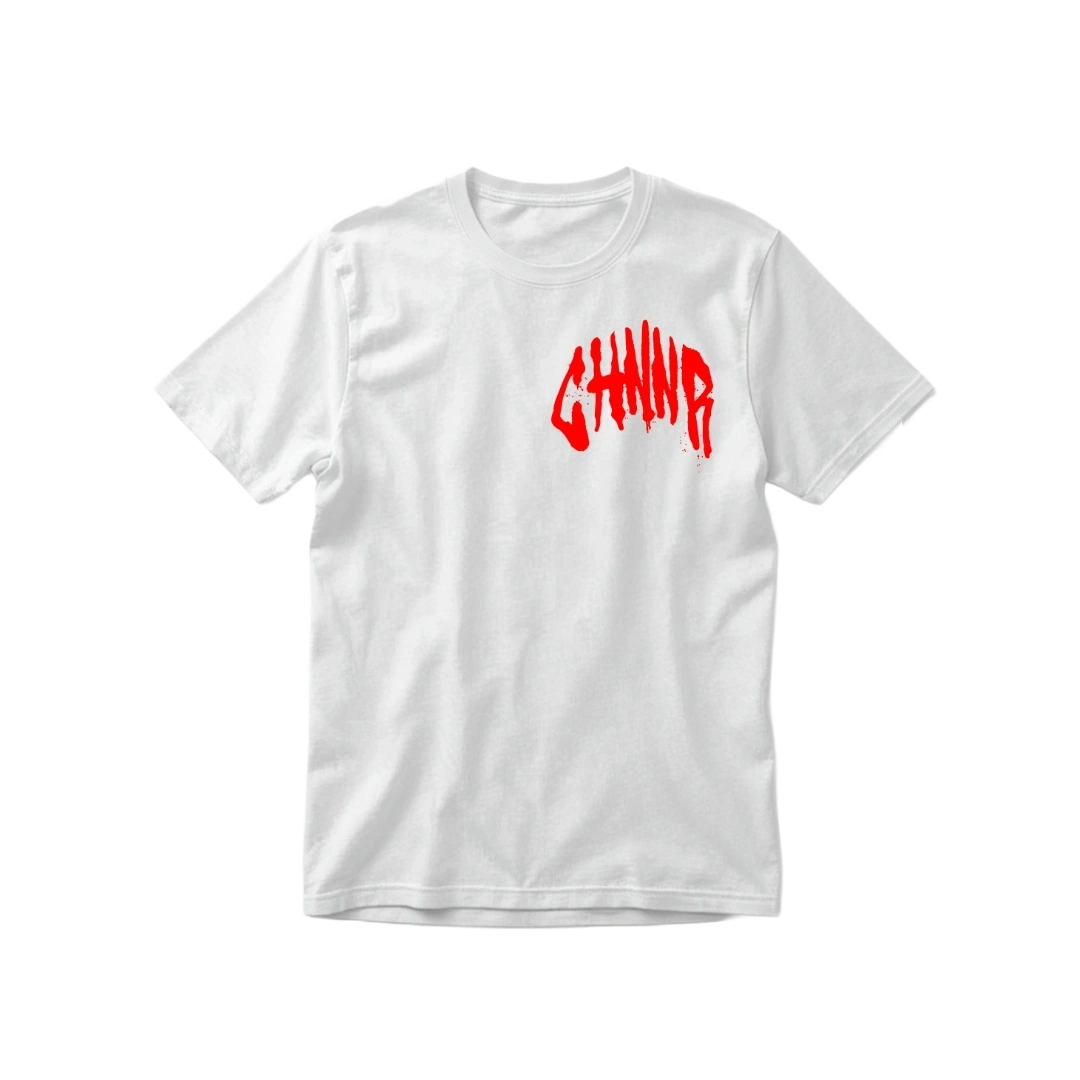 "THE CLASSIC TEE" - WHITE/RED