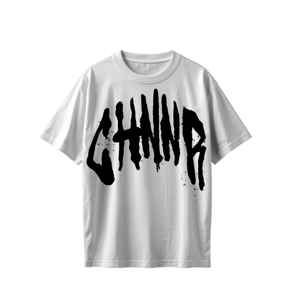 "THE OVERSIZED TEE" - WHITE/BLACK