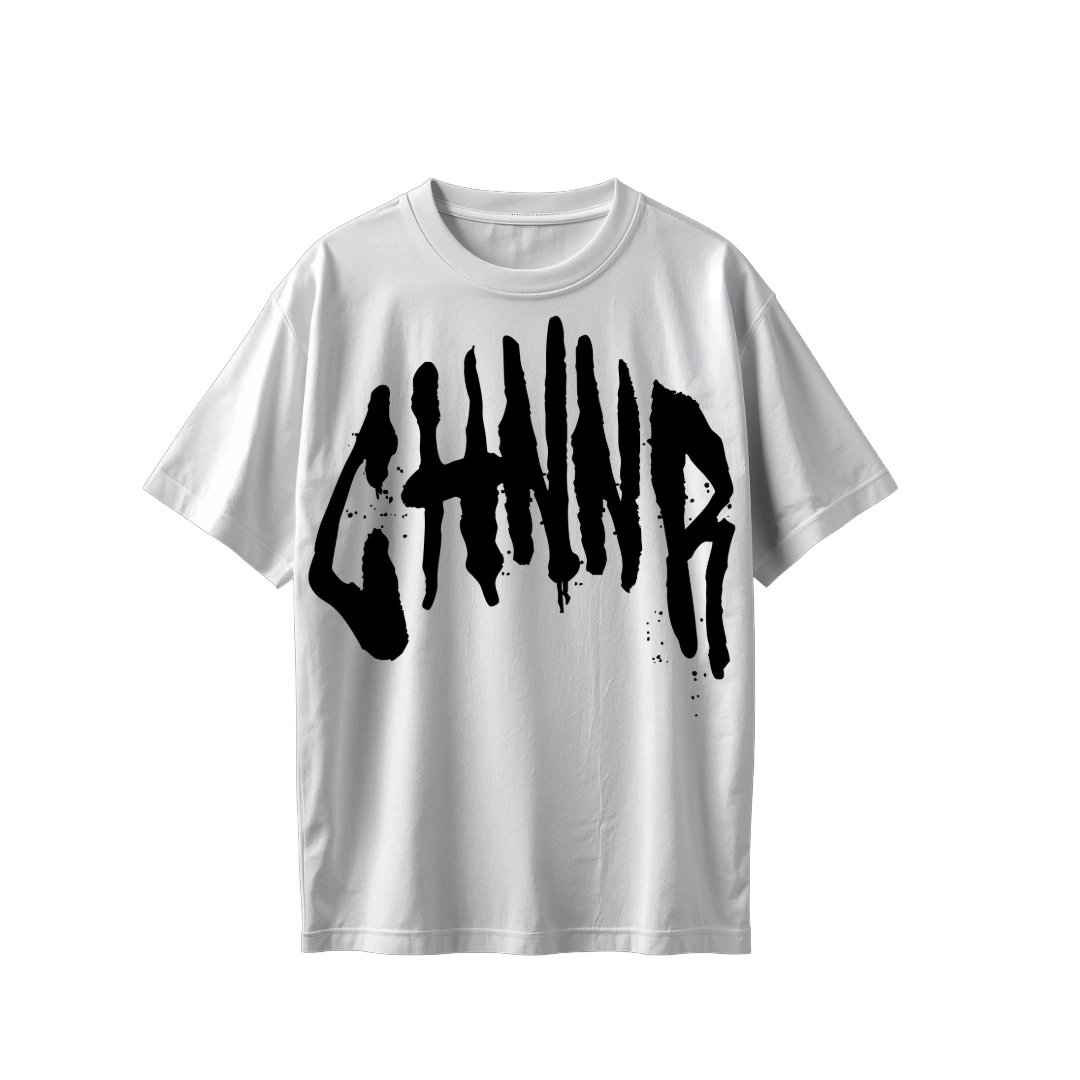 "THE OVERSIZED TEE" - WHITE/BLACK